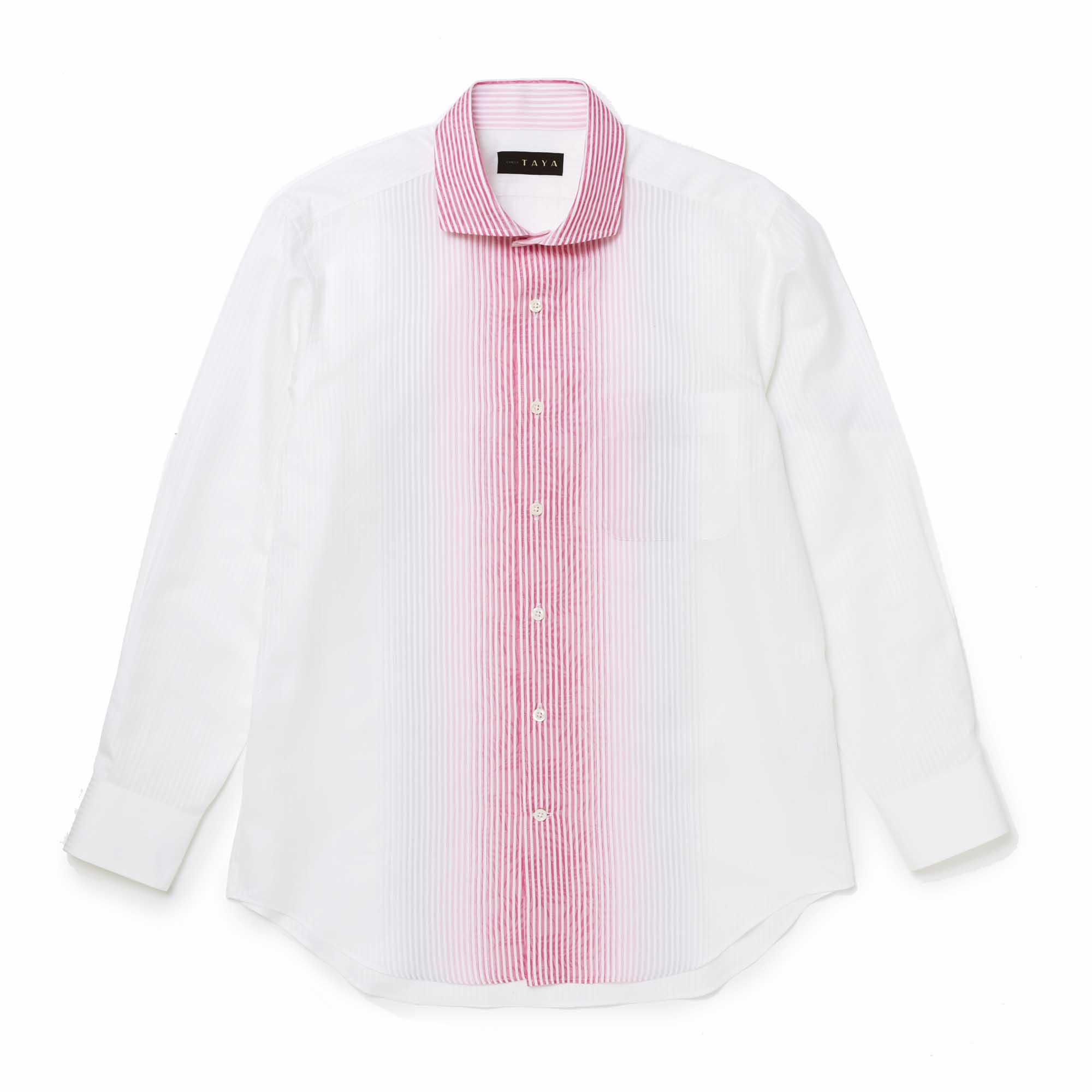 長袖 綿シャツ/グラデーション