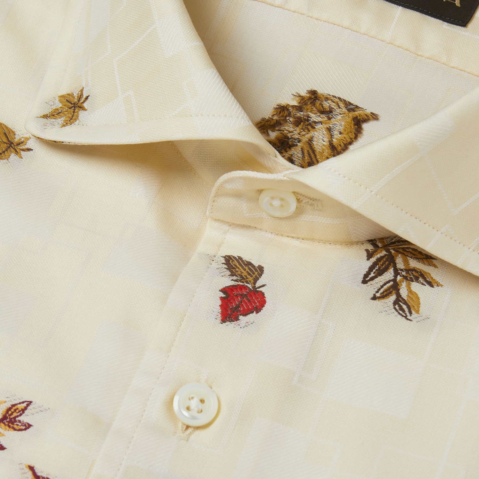 長袖 綿バックカットシャツ/リーフ(LL)