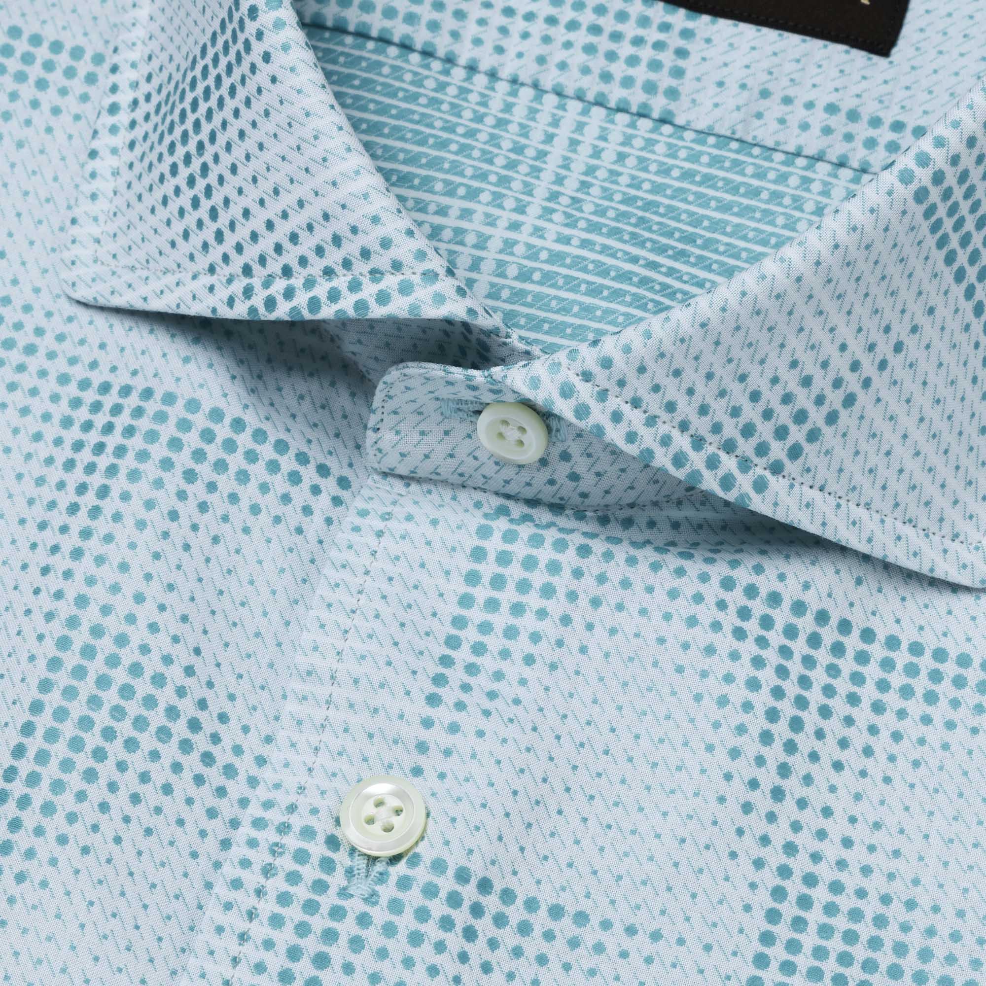 長袖 綿シャツ/ジオメトリック