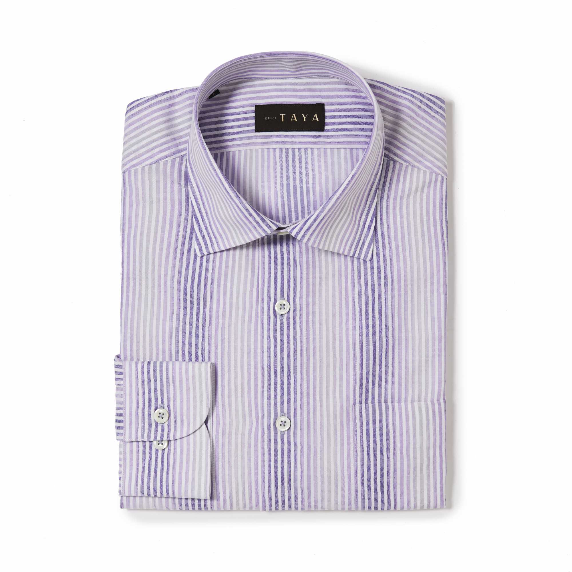 長袖　綿シャツ/パームシェード(M)