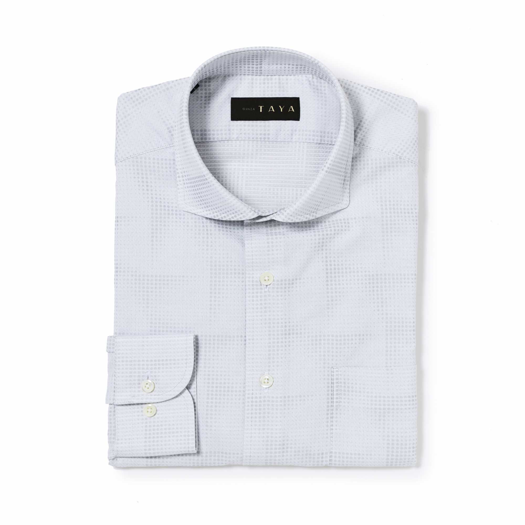 長袖 綿シャツ/ジオメトリック