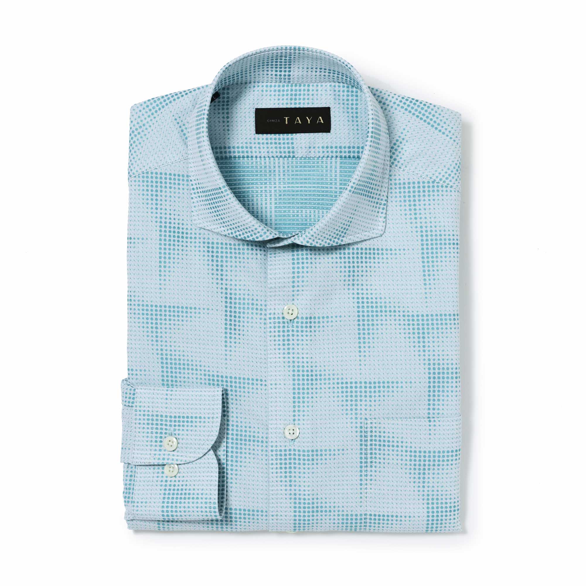 長袖 綿シャツ/ジオメトリック