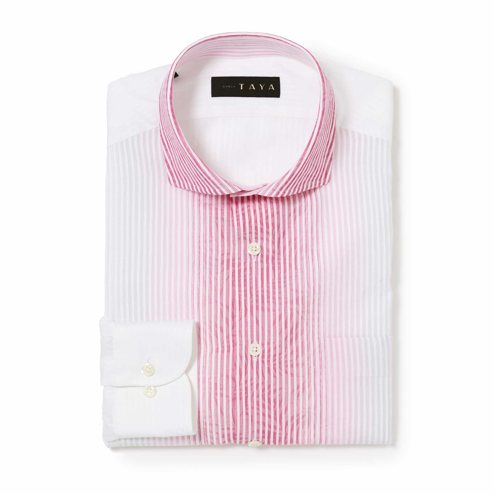 長袖 綿シャツ/グラデーション