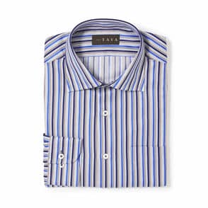 長袖 綿シャツ/ドットライン(L)