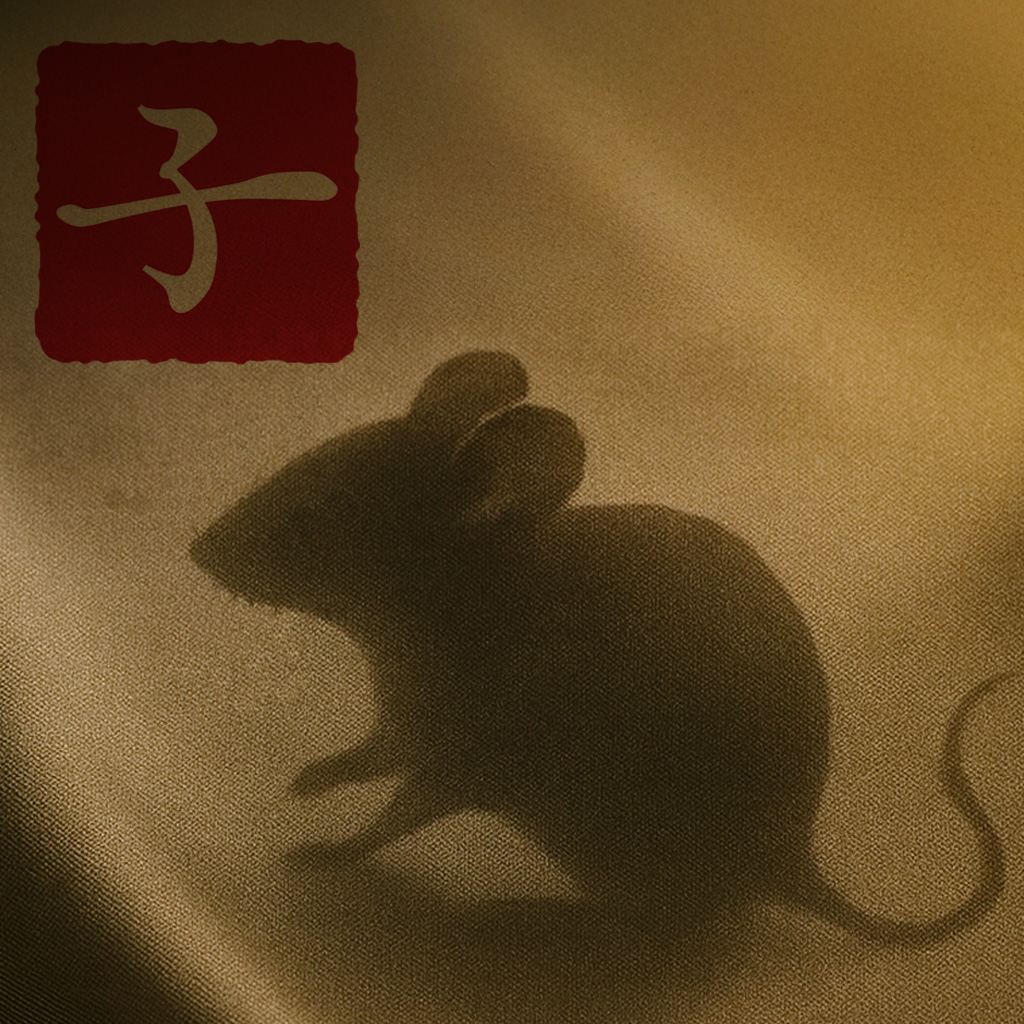 子・鼠のシルエットのイメージ