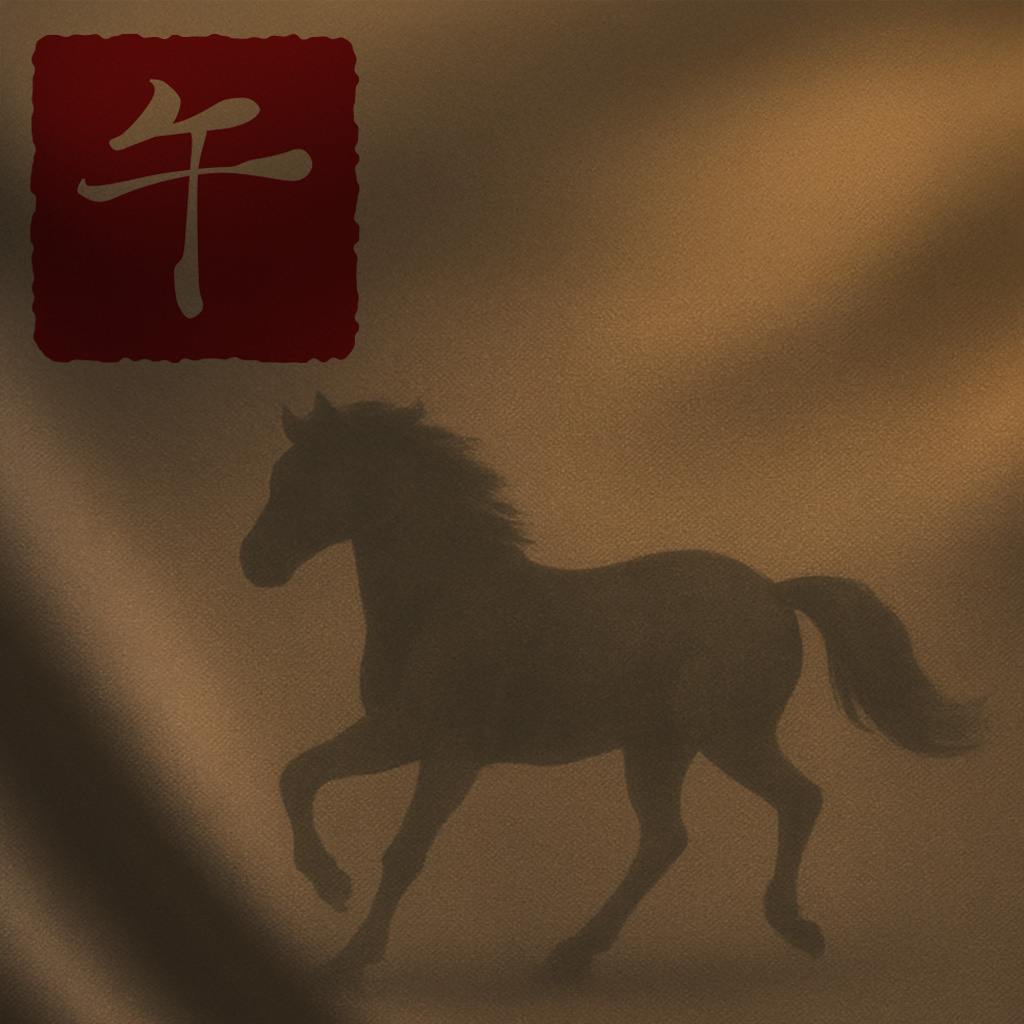 午・馬・ウマのシルエットのイメージ画像