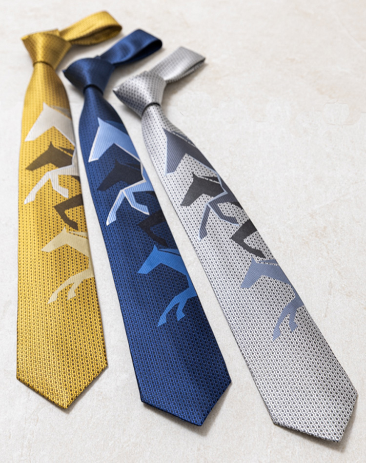 午柄のパネルネクタイ