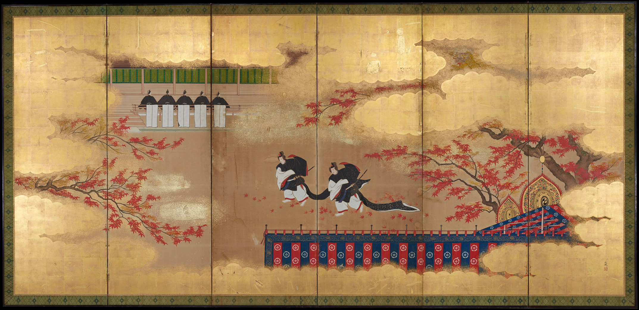 源氏物語図屏風（紅葉賀）