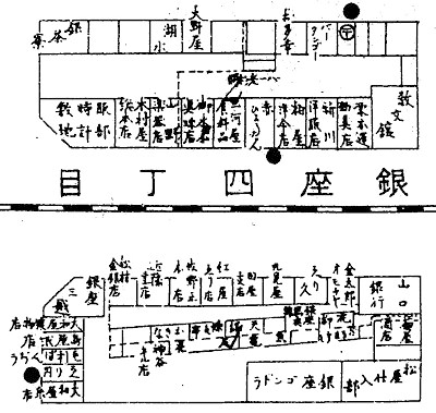 「復興大銀座地図」（昭和5）より